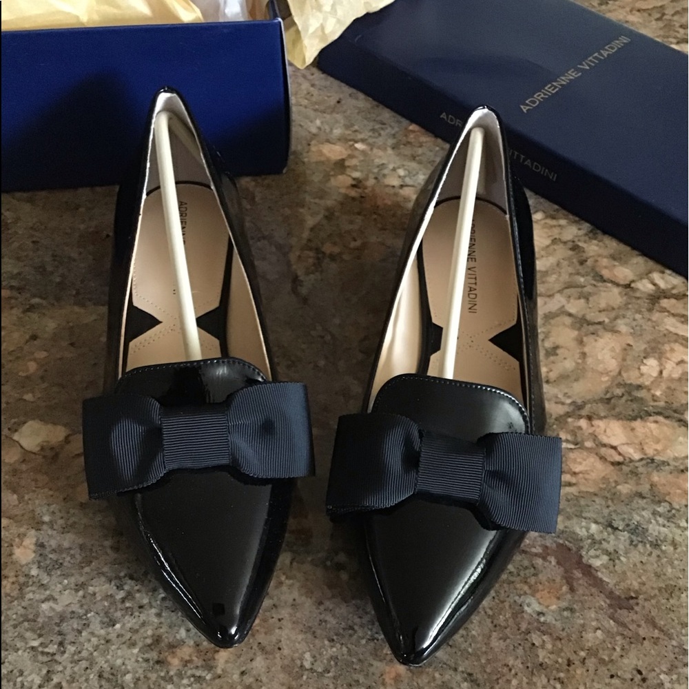 NIB Adrienne Vittadini Crinkle Patent Shoes